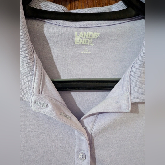 Lands' End Women's Light Lavender 🪻 Button Shirt - Picture 2 of 2